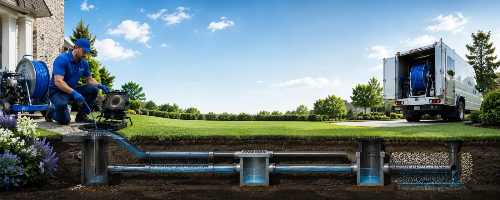 Outdoor drain cleaning information for Woody, CA